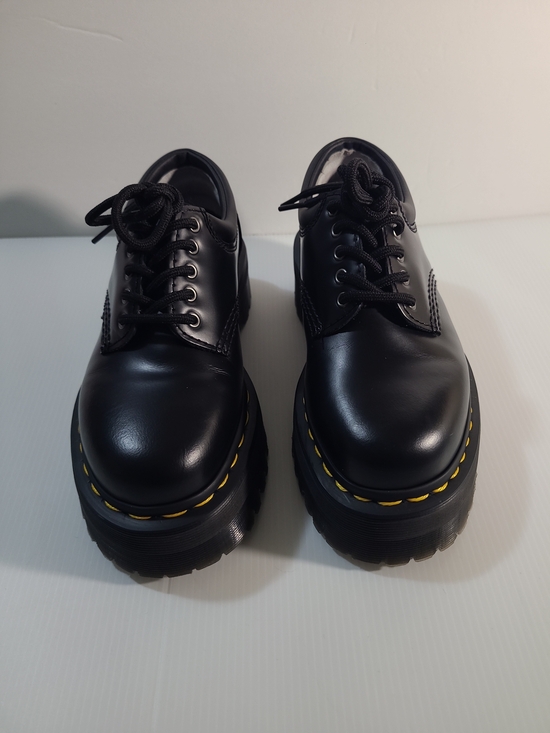 Dr. Martens Black Leather  Sole Platform Lace Up 8053 Quad Size 5 Womens